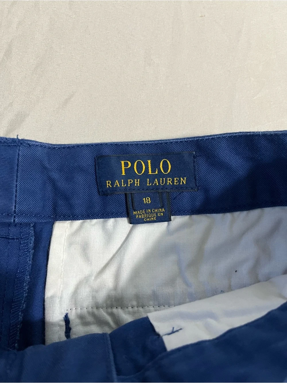 Polo by Ralph Lauren Royal Blue Kids' Chino Shorts Boys Size 18
